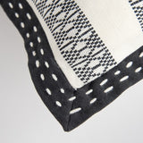 Black Ivory Alternate Striped Throw Pillow - Homeroots