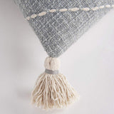 Gray White Diamond Kantha Stitched Throw Pillow - Homeroots - Flyclothing LLC