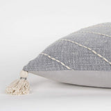 Gray White Diamond Kantha Stitched Throw Pillow - Homeroots - Flyclothing LLC