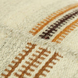 Cream Accent Striped Boho Chic Lumbar Pillow - Homeroots