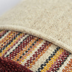 Brown Beige Color Blocked Lumbar Pillow - Homeroots