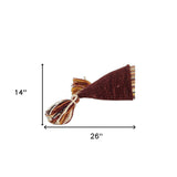 Brown Beige Color Blocked Lumbar Pillow - Homeroots - Flyclothing LLC