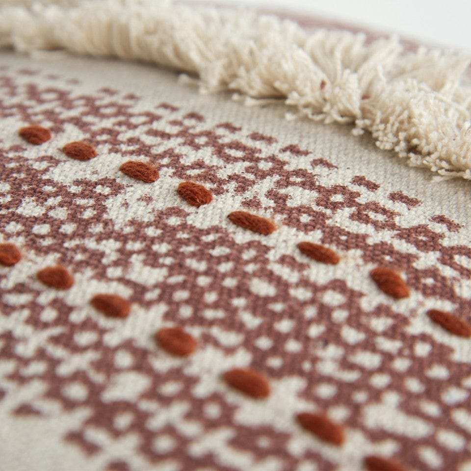 Brown Beige textural Bands Lumbar Pillow - Homeroots - Flyclothing LLC