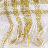 White Gold Open Plaid Textured Throw Pillow - Homeroots - Flyclothing LLC