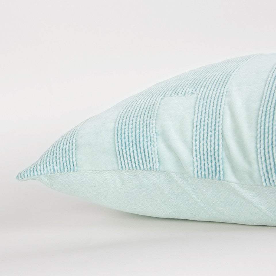 Aqua Blue Dimensional Pattern Play Throw Pillow - Homeroots - Flyclothing LLC