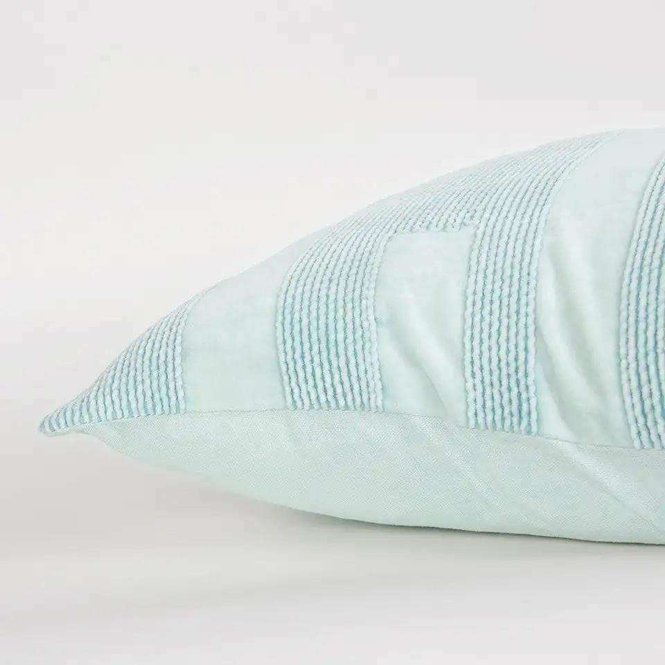 Aqua Blue Dimensional Pattern Play Throw Pillow - Homeroots - Flyclothing LLC