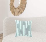 Aqua Blue Dimensional Pattern Play Throw Pillow - Homeroots - Flyclothing LLC