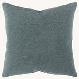 Teal Solid Reversible Cotton Velvet Throw Pillow - Homeroots