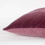 Berry Solid Reversible Cotton Velvet Throw Pillow - Homeroots - Flyclothing LLC