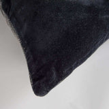 Black Solid Reversible Cotton Velvet Throw Pillow - Homeroots - Flyclothing LLC