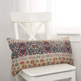 Red Beige Patterned Panel Lumbar Pillow - Homeroots - Flyclothing LLC