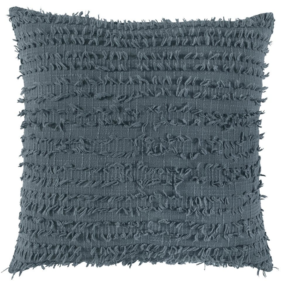 Gray Tasseling Fringe Texture Throw Pillow - Homeroots