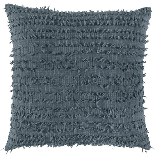 Gray Tasseling Fringe Texture Throw Pillow - Homeroots