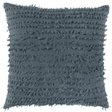 Gray Tasseling Fringe Texture Throw Pillow - Homeroots