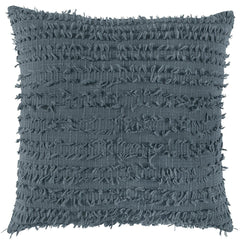 Gray Tasseling Fringe Texture Throw Pillow - Homeroots