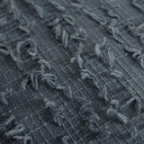 Gray Tasseling Fringe Texture Throw Pillow - Homeroots - Flyclothing LLC
