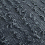Gray Tasseling Fringe Texture Throw Pillow - Homeroots - Flyclothing LLC