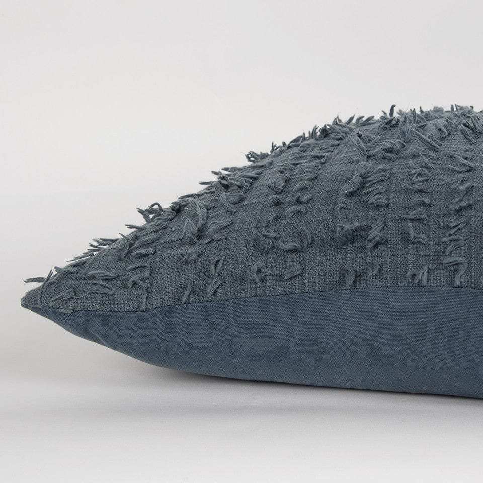 Gray Tasseling Fringe Texture Throw Pillow - Homeroots - Flyclothing LLC