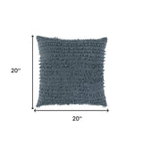 Gray Tasseling Fringe Texture Throw Pillow - Homeroots - Flyclothing LLC