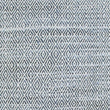 20" Blue and Ivory Herringbone Cotton Throw Pillow With Tassels - Homeroots - Flyclothing LLC