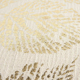 Ivory Gold Metallic Foil Leaf Pattern Throw Pillow - Homeroots - Flyclothing LLC