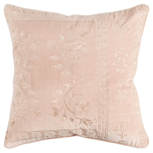 20" Blush Cotton Throw Pillow