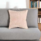 20" Blush Cotton Throw Pillow - Homeroots