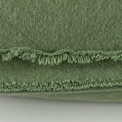 14" X 26" Green Tone on Tone Botanical Throw Pillow With Embroidery