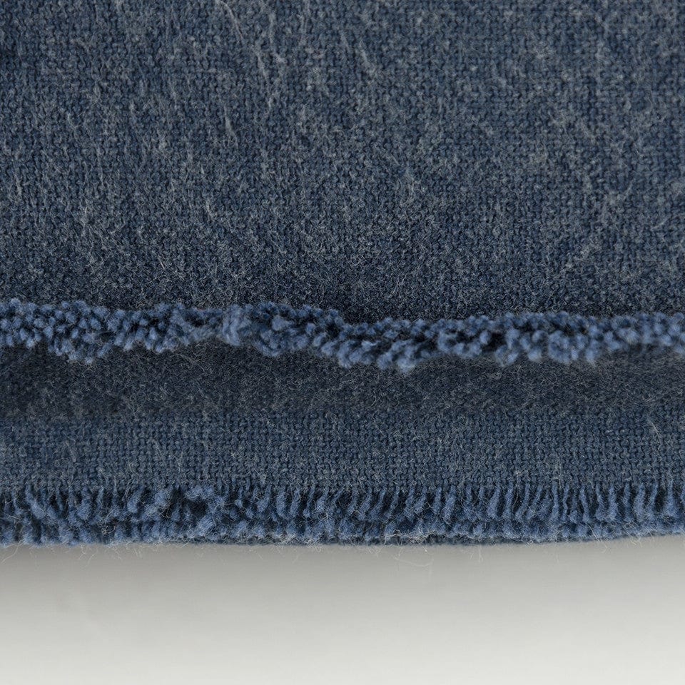 14" x 26" Navy Botanical Pattern Embroidered Lumbar Pillow - Homeroots - Flyclothing LLC