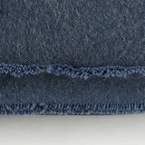 14" x 26" Navy Botanical Pattern Embroidered Lumbar Pillow - Homeroots - Flyclothing LLC