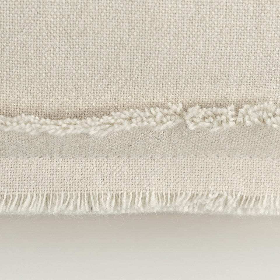 Beige Botanical Pattern Embroidered Lumbar Pillow - Homeroots - Flyclothing LLC