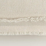 Beige Botanical Pattern Embroidered Lumbar Pillow - Homeroots - Flyclothing LLC