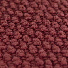Deep Merlot Nubby Textured Modern Throw Pillow