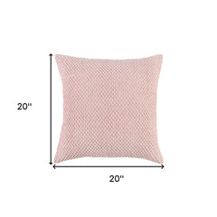 Blush Pink Nubby Textured Modern Throw Pillow