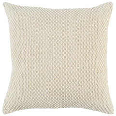 20" Natural Beige Nubby Textured Modern Throw Pillow