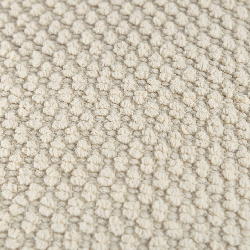 20" Natural Beige Nubby Textured Modern Throw Pillow
