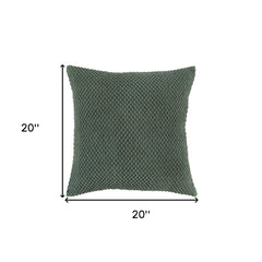 20" Olive Green Cotton Throw Pillow