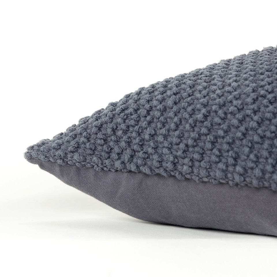 Dark Gray Nubby Textured Modern Throw Pillow - Homeroots - Flyclothing LLC