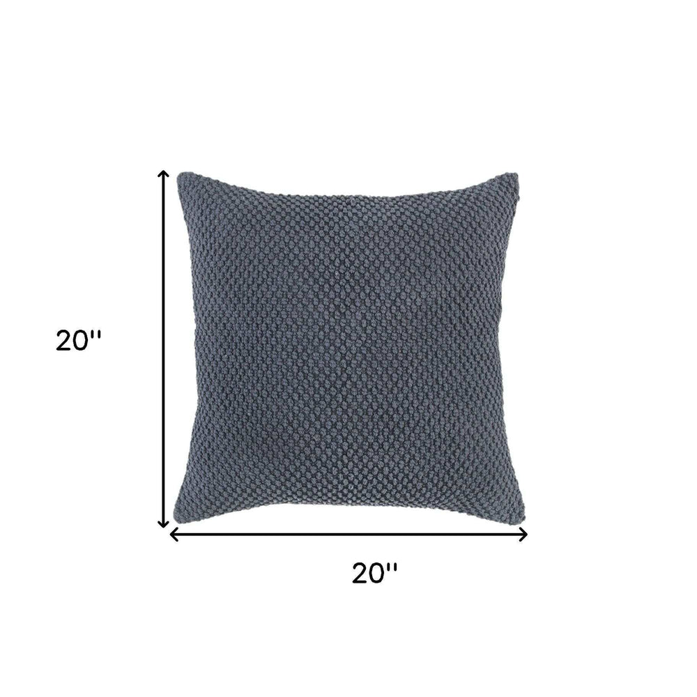 Dark Gray Nubby Textured Modern Throw Pillow - Homeroots - Flyclothing LLC