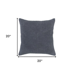 Dark Gray Nubby Textured Modern Throw Pillow