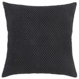20" Black Nubby Textured Modern Throw Pillow - Homeroots - Flyclothing LLC