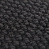 20" Black Nubby Textured Modern Throw Pillow - Homeroots - Flyclothing LLC