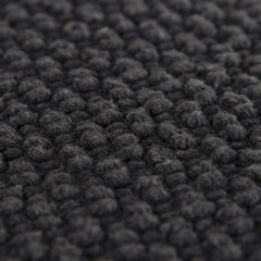 20" Black Nubby Textured Modern Throw Pillow