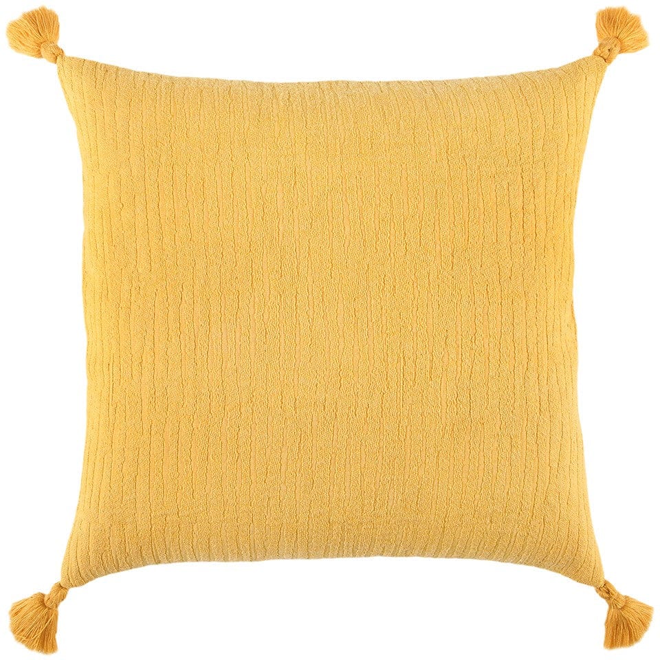 Gold Solid Tonal Abstract Stripe Throw Pillow - Homeroots