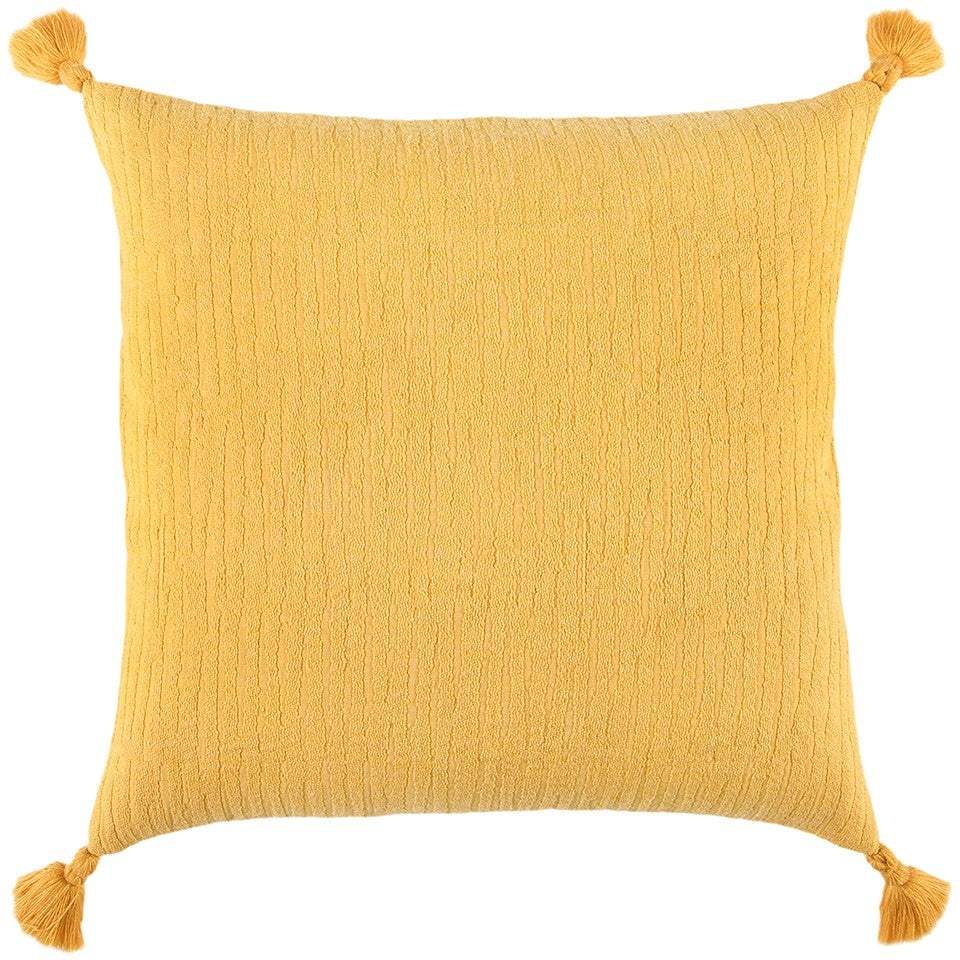 Gold Solid Tonal Abstract Stripe Throw Pillow - Homeroots - Flyclothing LLC