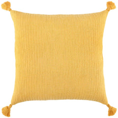 Gold Solid Tonal Abstract Stripe Throw Pillow - Homeroots