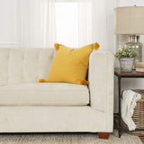 Gold Solid Tonal Abstract Stripe Throw Pillow - Homeroots - Flyclothing LLC