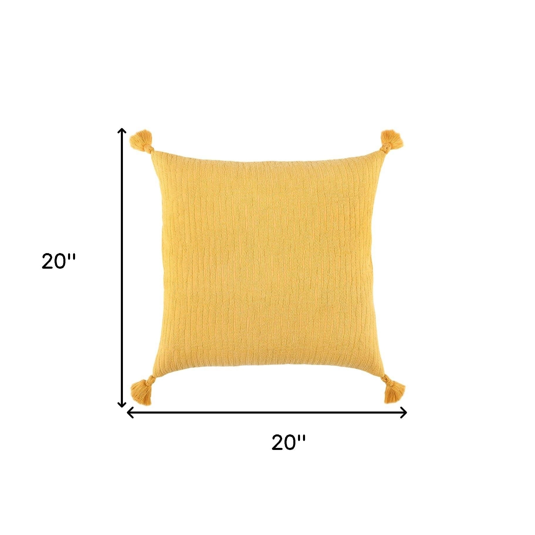 Gold Solid Tonal Abstract Stripe Throw Pillow - Homeroots