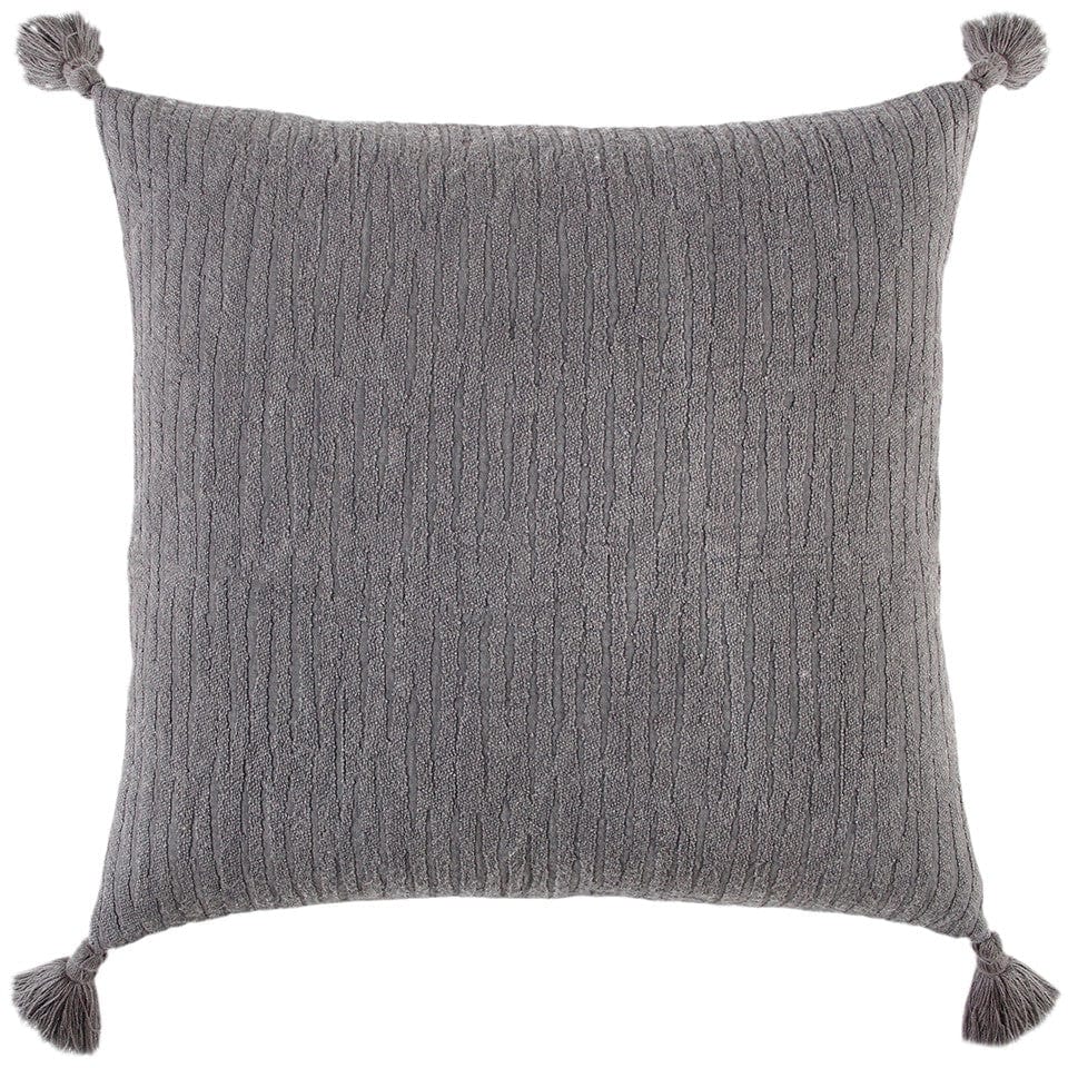 Gray Solid Tonal Abstract Stripe Throw Pillow - Homeroots
