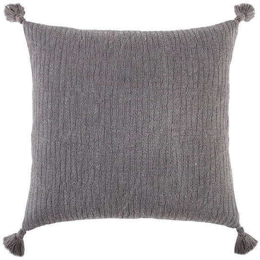 Gray Solid Tonal Abstract Stripe Throw Pillow - Homeroots
